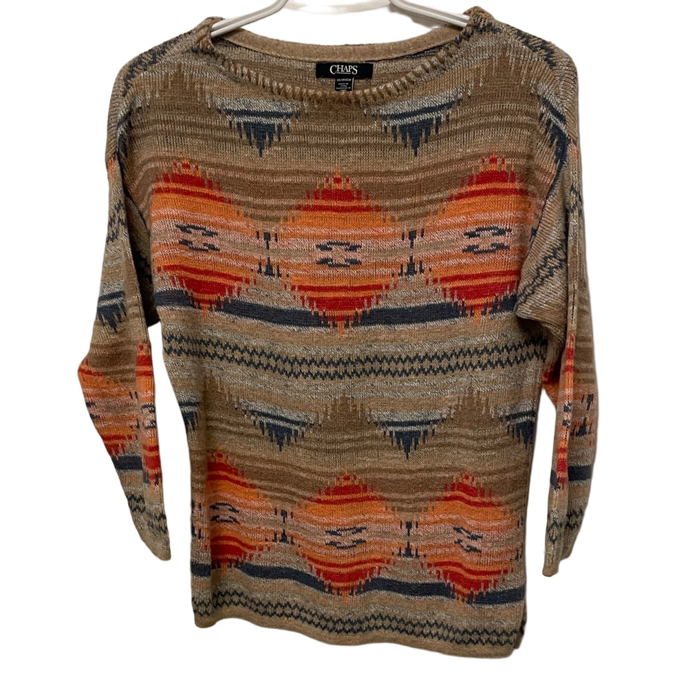 Chaps Southwestern Pattern Sweater Size XS